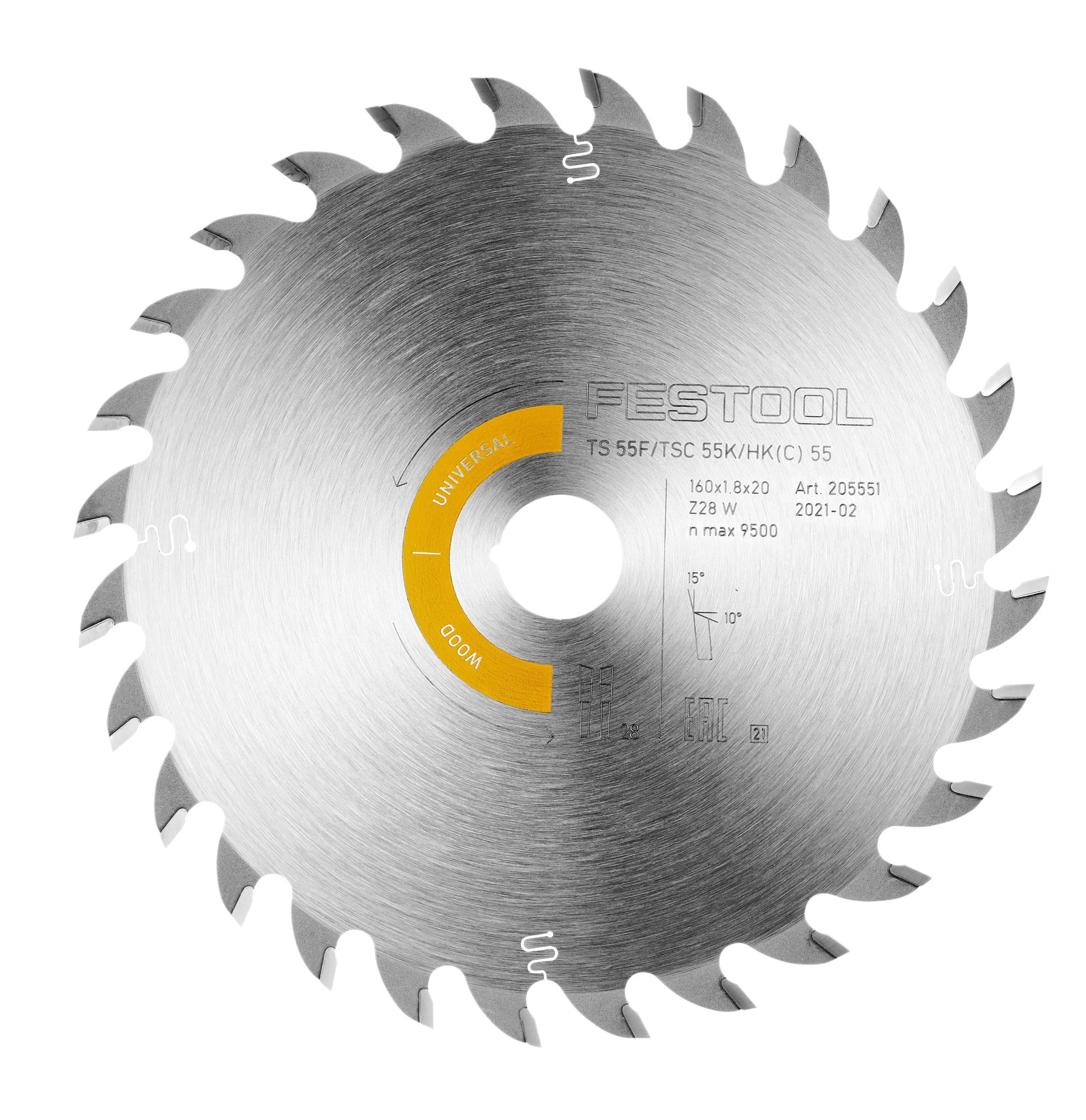 Premium Festool 205560 Universal Wood Saw Blade HW 160x1 8x20 W28 Refined