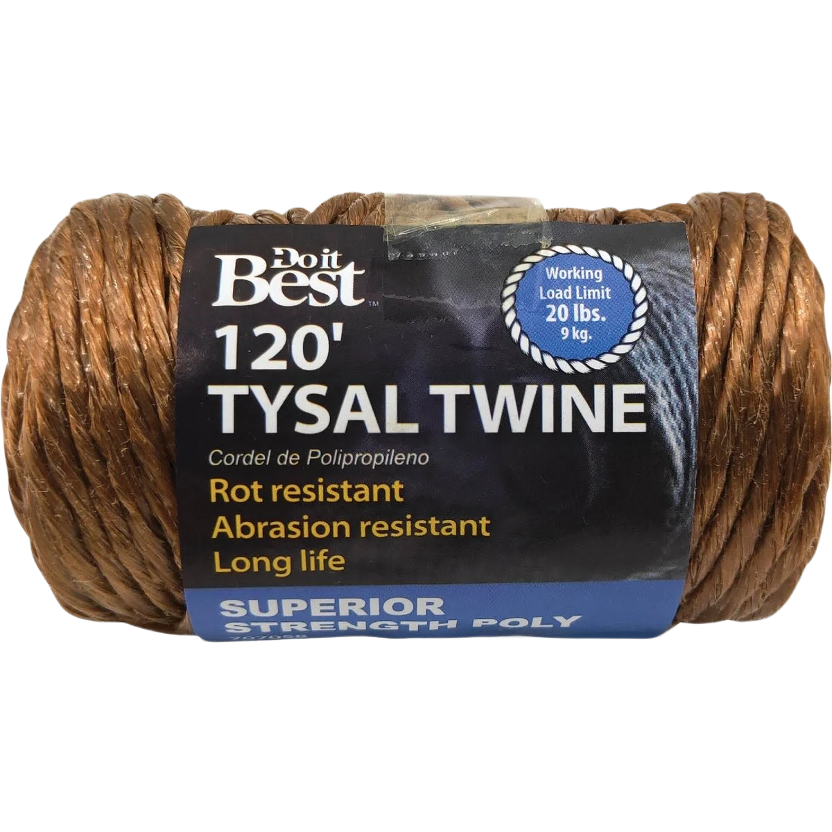 Pure Do it 5 64 In. Brown Polypropylene Tysal Twine 120 ft. Solid
