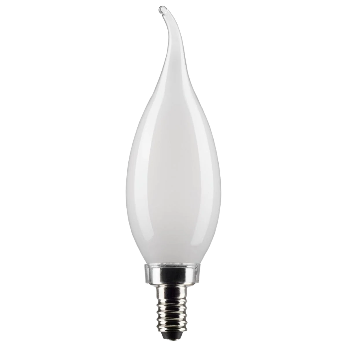Enhanced Satco 5.5 Watt LED Candelabra Base Frost Cool White Light Bulb Solid
