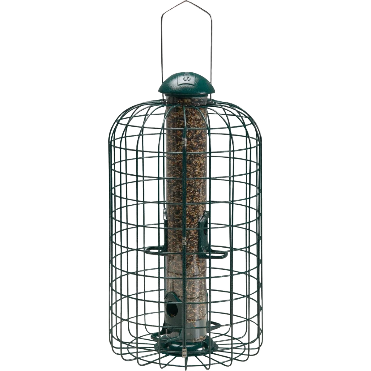 Authentic Squirrel-X Squirrel Proof Green Wire Bird Feeder 1 lb. Capacity Elite