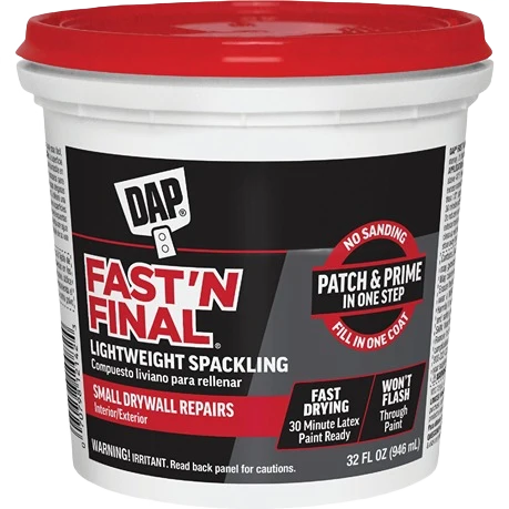 Breathable DAP Fast' N Final Lightweight Spackling 32 oz. Fine Crafted
