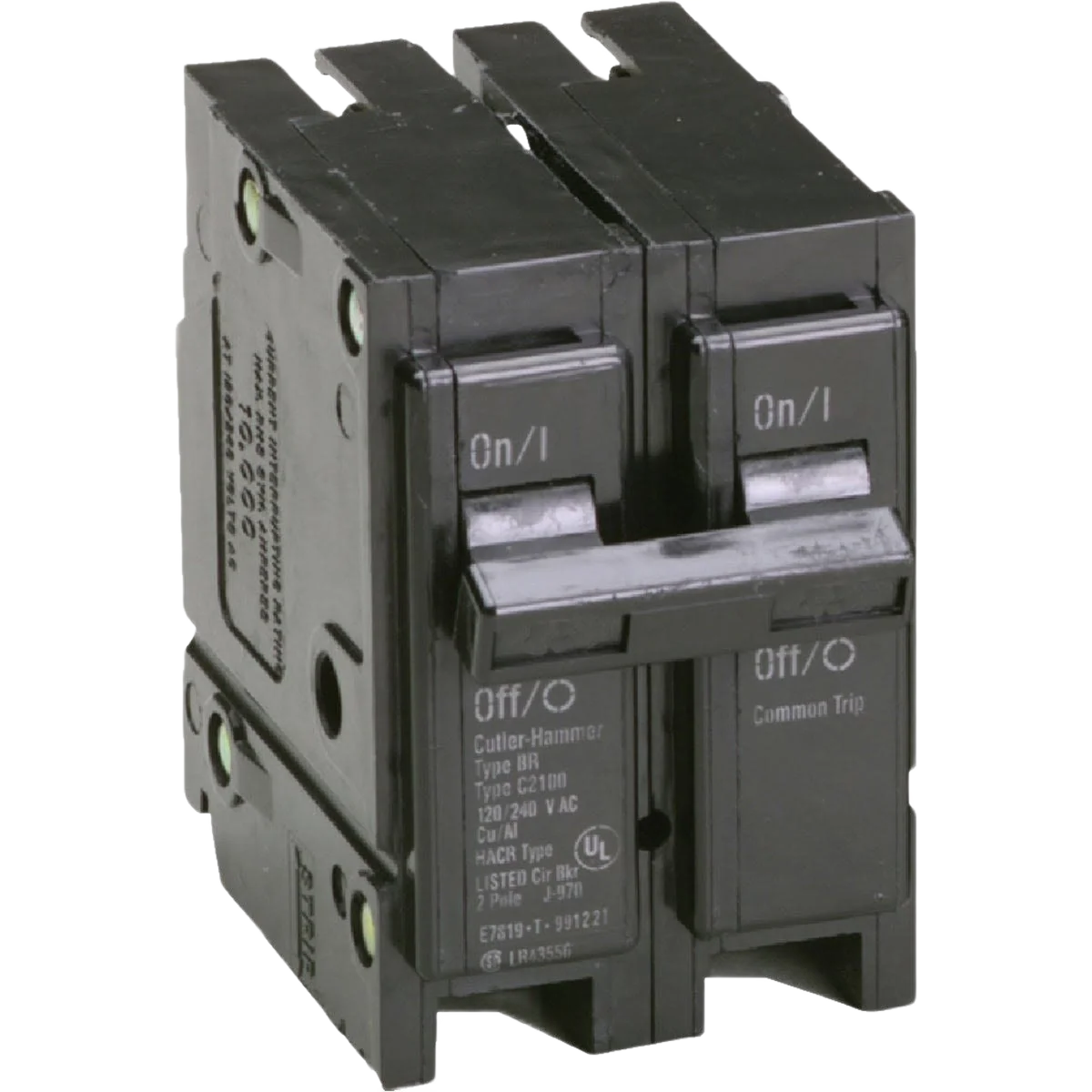Reusable Eaton BR 15A Double-Pole Standard Trip Circuit Breaker Convenient