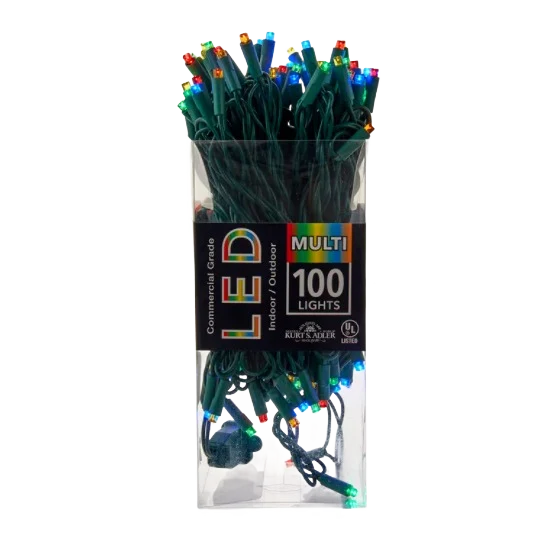 Practical Kurt S. Adler Multicolored LED Light Set 100 Lights Quality