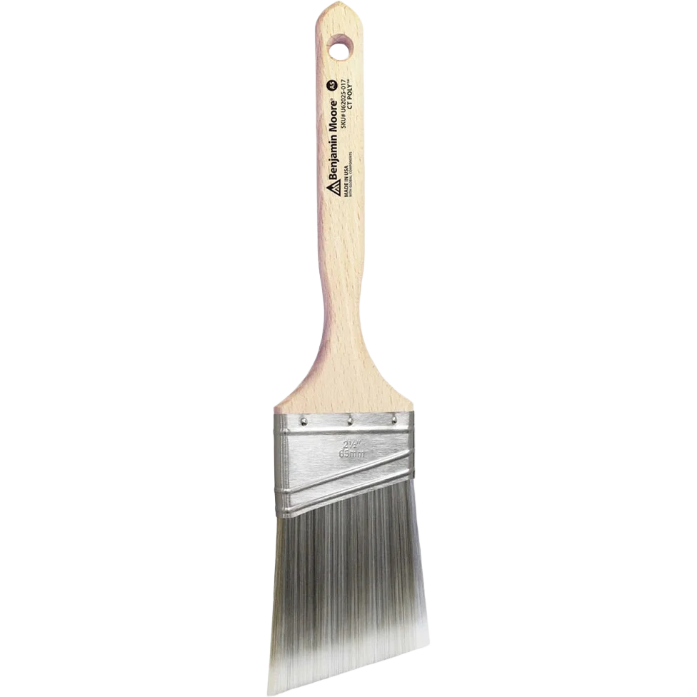 Classic Benjamin Moore 2.5-In. Soft CT Poly Angle Sash Paint Brush Minimalist