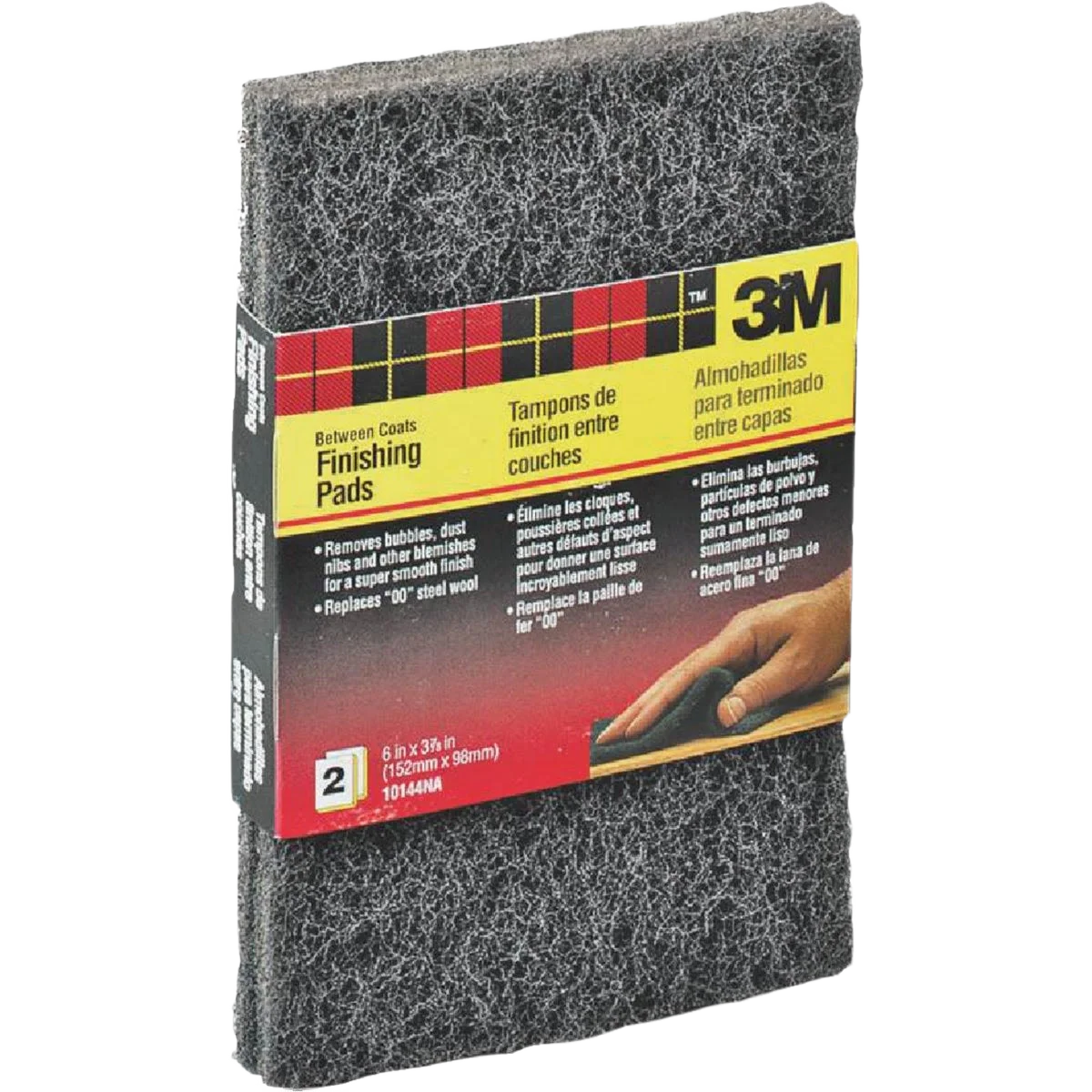 Solid 3M Finishing Pads 3-7 8 in. x 6 in. 2-Pack Verified