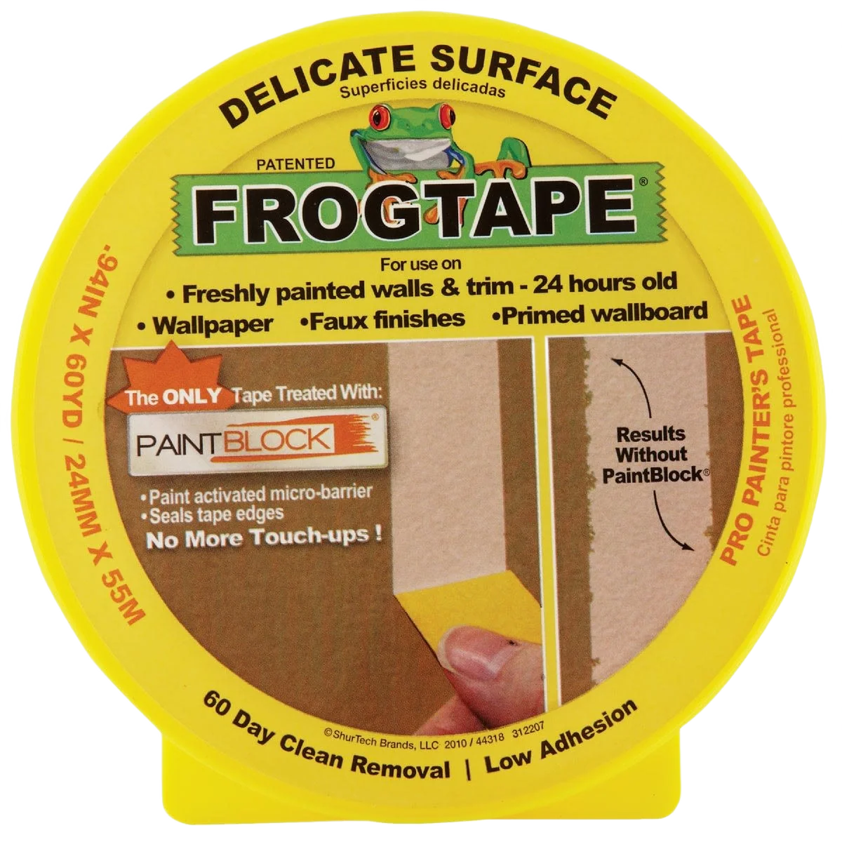 Modern Frogtape 0.94 in. Yellow Delicate Surface Masking Tape 60 yd. Responsible