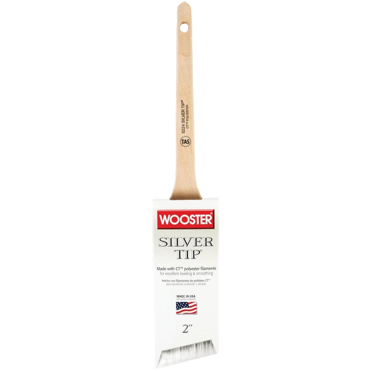 Breathable Wooster Silver Tip Thin Angle Sash Paint Brush 2 in. Long-Lasting