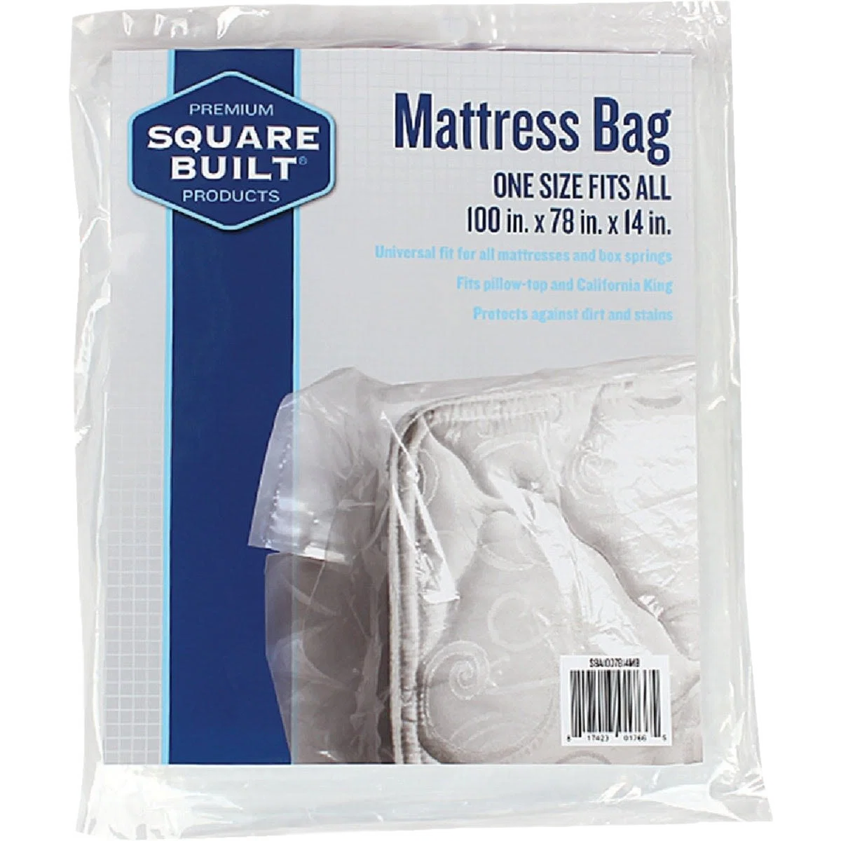 High-End Square Built One Size Fits All Mattress Bag Organic