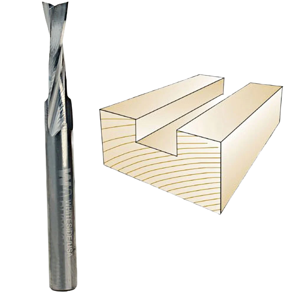 Next-Generation Whiteside O-Flute Slow Spiral Bit 1 4 in. SH x 1 4 in. CD x 3 4 in. CL Premium
