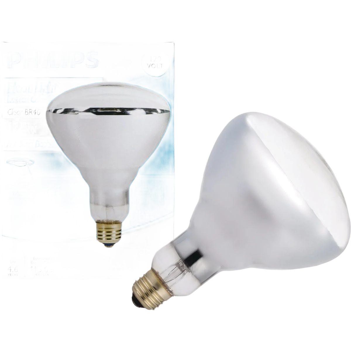 High-Grade Philips 125 Watt BR40 Incandescent Heat Light Bulb Recyclable
