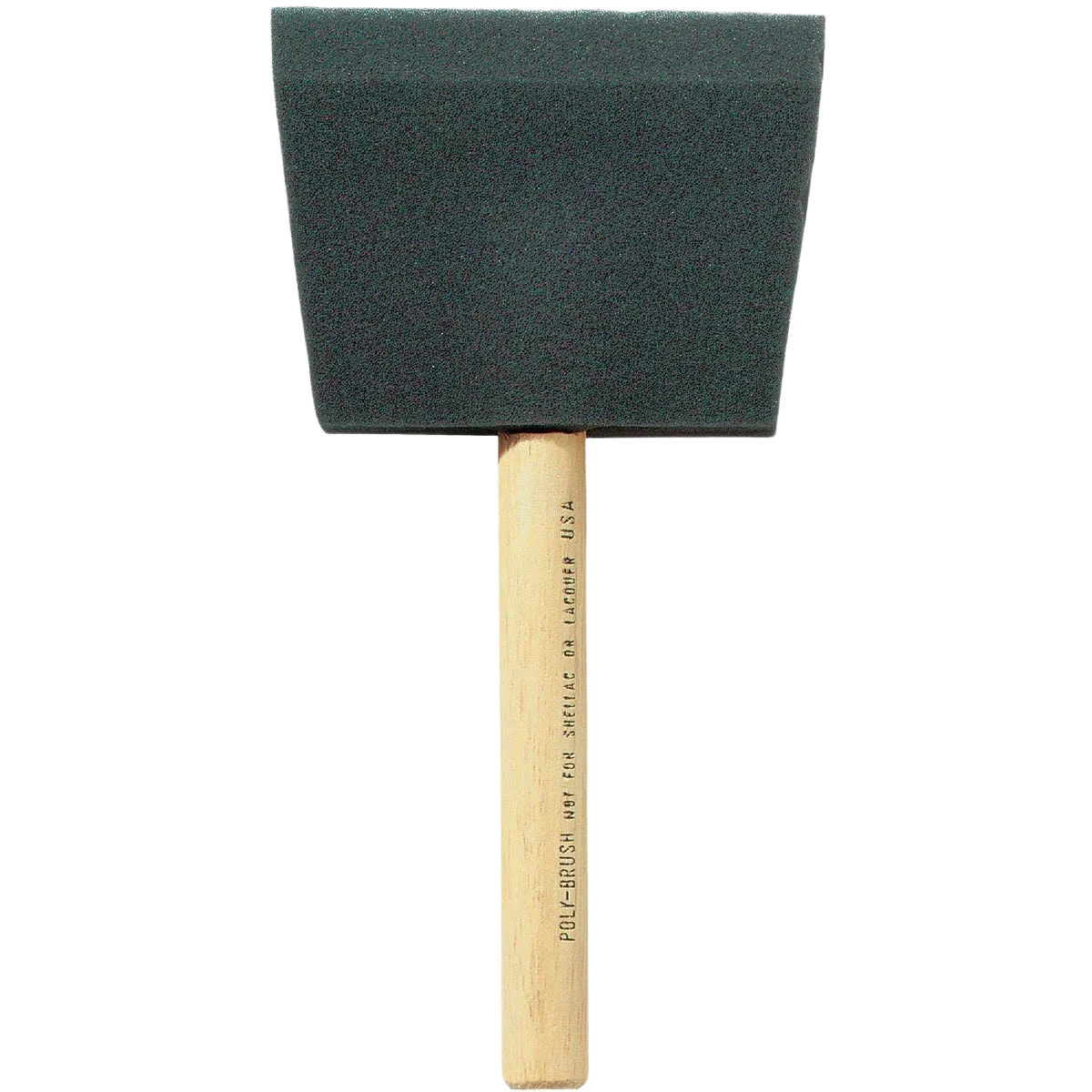 Modern Linzer Poly Foam Brush with Wood Handle 4 in. Breathable