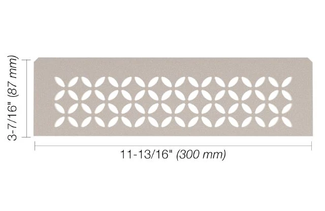 Enhanced Schluter Greige Niche Floral Rectangular Shelf Exclusive
