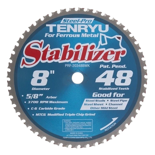 Optimized Tenryu 8 in. 48 Th. Stabilizer Steel Blade Unique