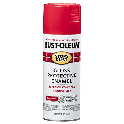 Fast Rust-Oleum Stops Rust Carnival Red Protective Enamel Spray Paint 12 oz. Long-Lasting