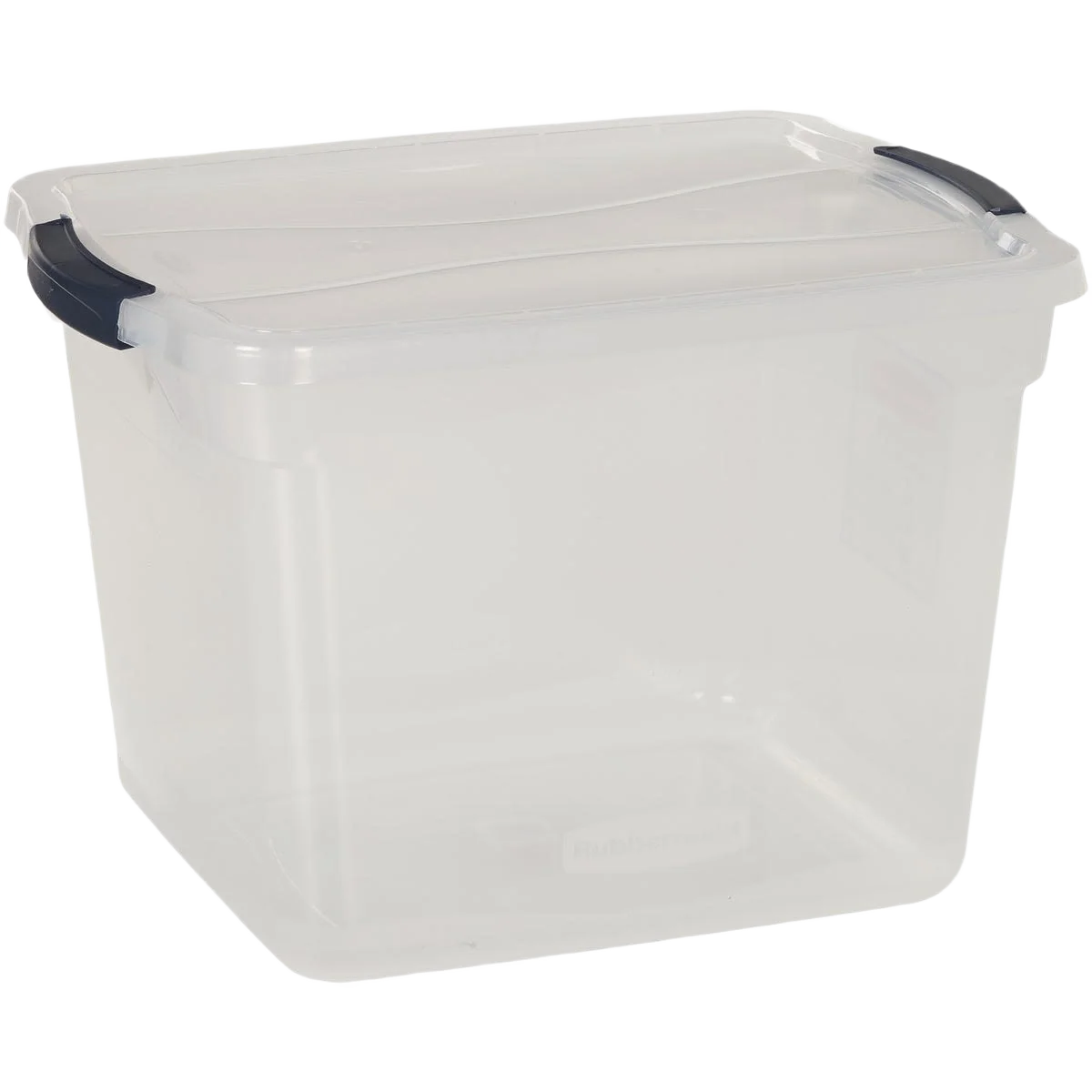 Lightweight Rubbermaid Cleverstore Latching Lid Clear Storage Tote 30 Quart World-Class
