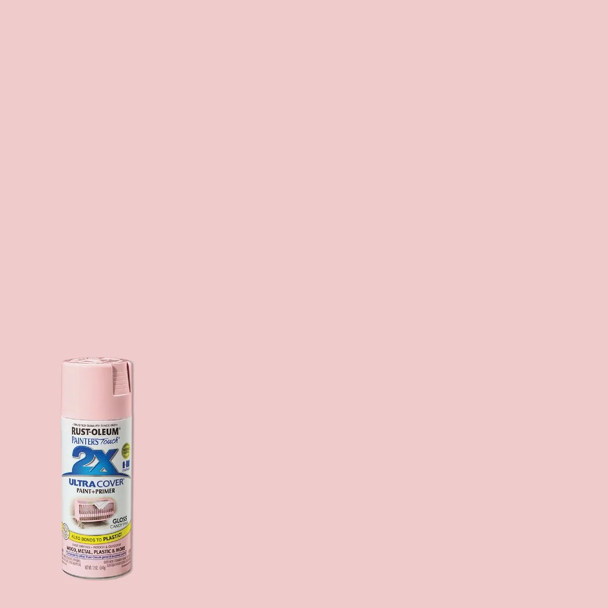 Contemporary Rust-Oleum Painters' Touch 2X Candy Pink Gloss Spray Paint Primer 12 oz. Lightweight