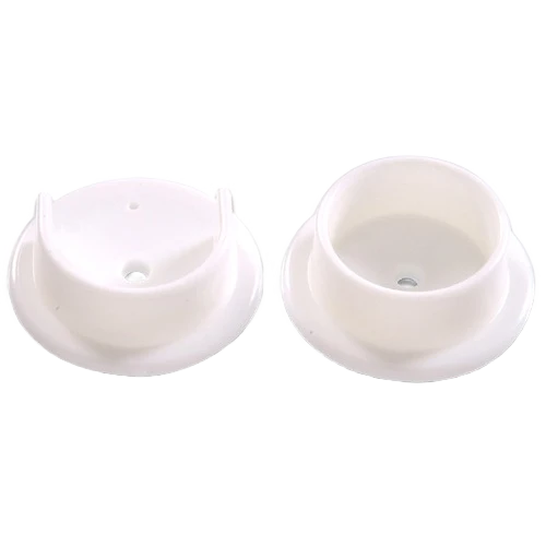 Outstanding Hillman 1-3 8 in. Plastic Pole Socket Set- White Long-Lasting