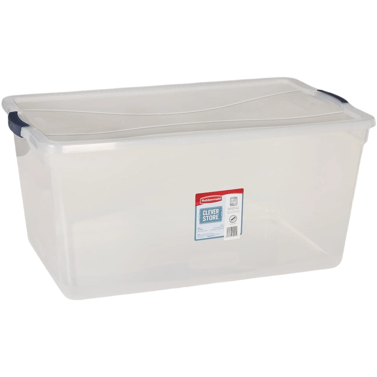 Practical Rubbermaid Latching Lid Clear Storage Tote 95 Quart Convenient