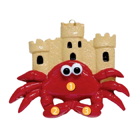Smart Rudolph Me Personalized Crab Castle Ornament World-Class