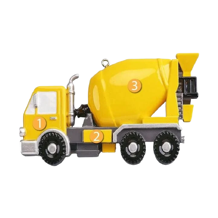 Specialty Rudolph Me Personalized Cement Truck Ornament Easy-to-Use