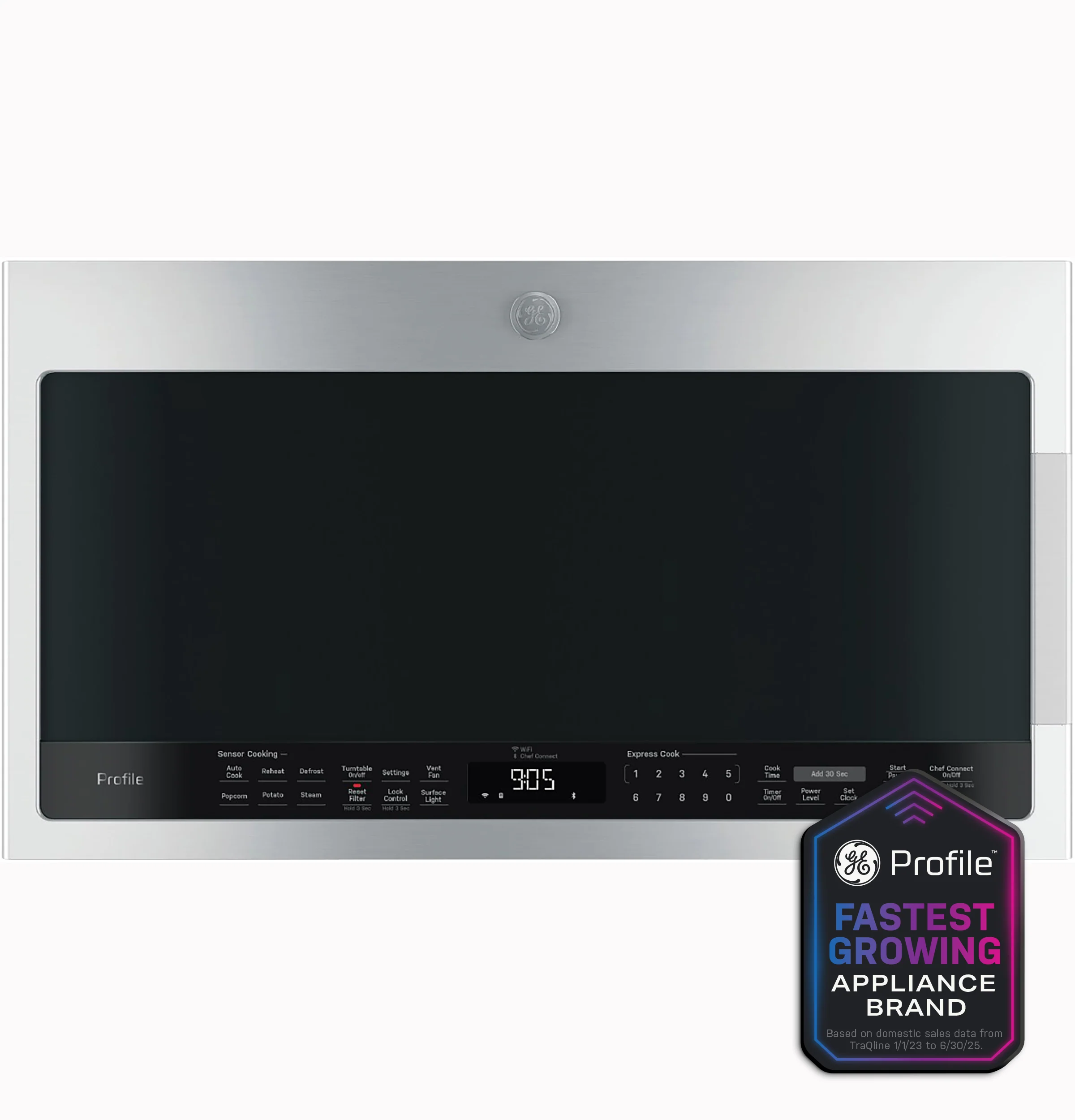 Top-Quality GE Profile™ 2.1 Cu. Ft. Over-the-Range Sensor Microwave Oven High-Performance