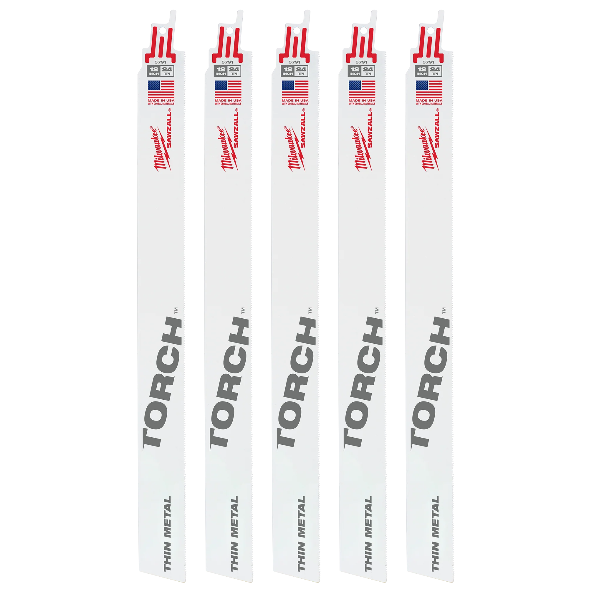 Excellent Milwaukee 12 24 TPI TORCH™ SAWZALL® Blade for Thin Metal 5 PK Fine Crafted
