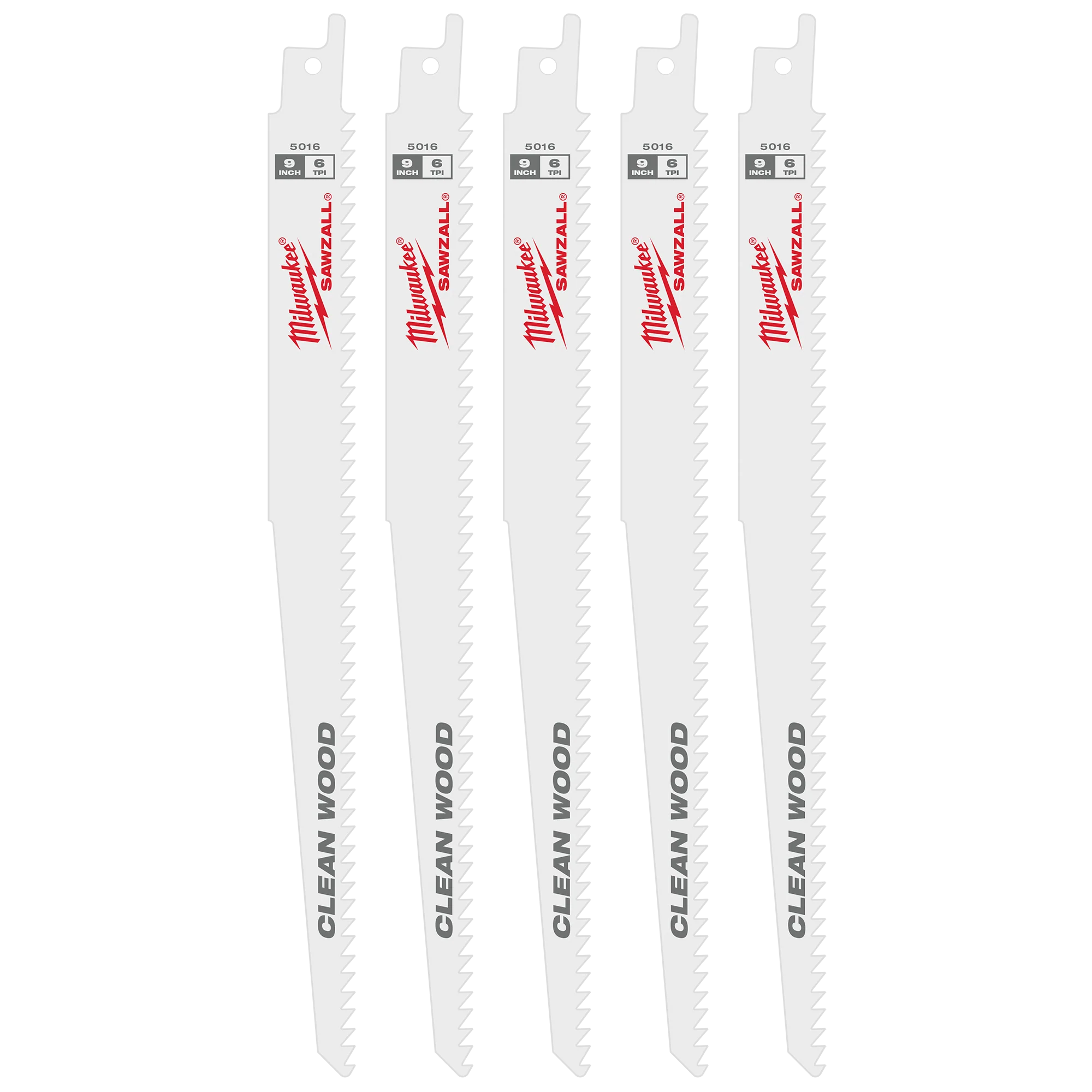 Artisan Milwaukee 9 6 TPI Fleam Ground SAWZALL® Blade for Clean Wood 5 PK Modern