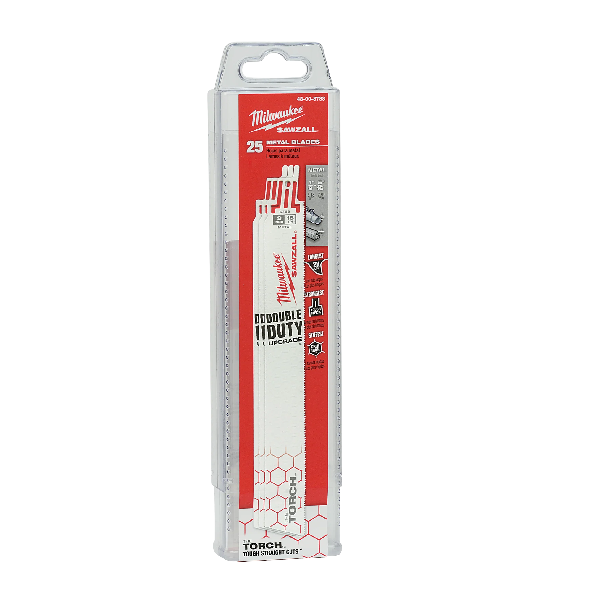 Crafted Milwaukee 9 18 TPI TORCH™ SAWZALL® Blade for Medium Metal 25 PK Selected