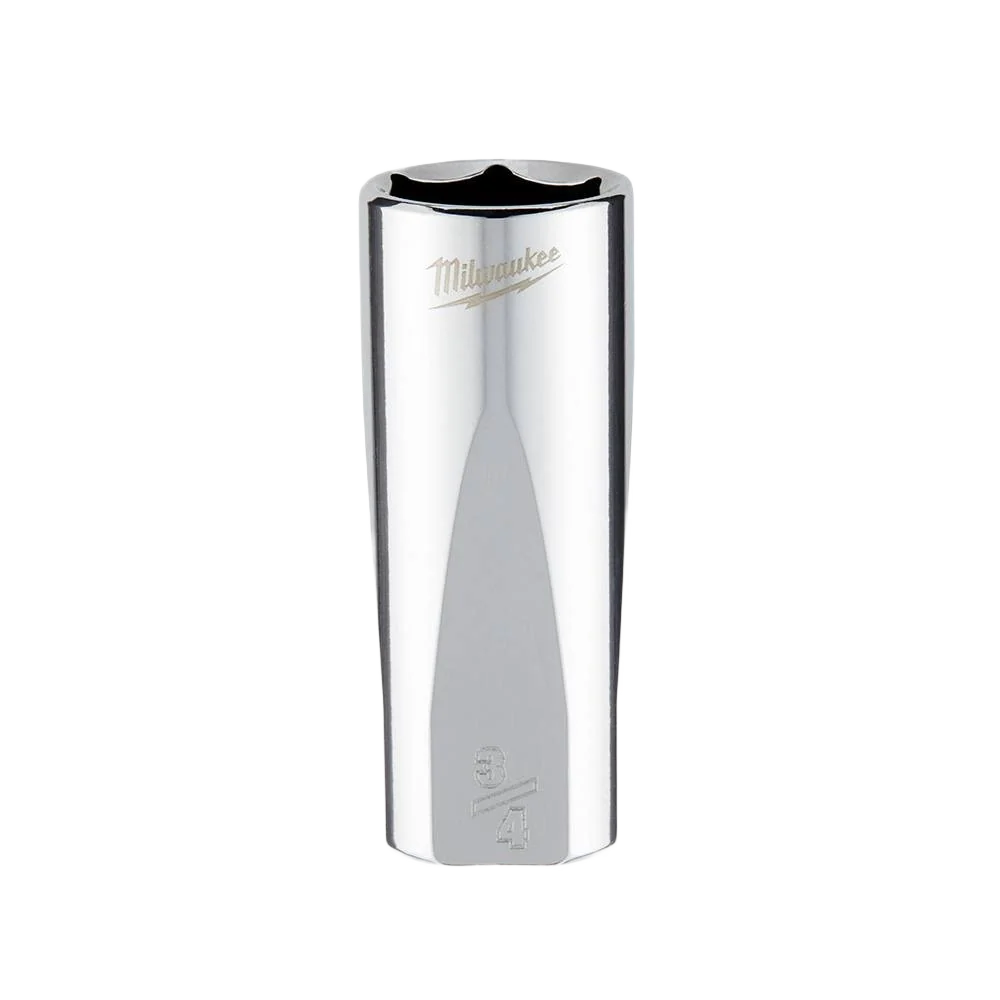 Sustainable Milwaukee 3 8 Drive 3 4 Deep Socket w FOUR FLAT™ Sides Powerful