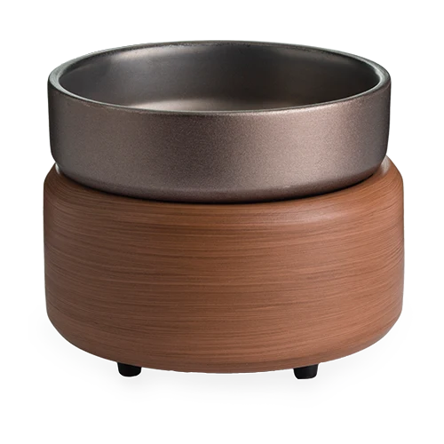 High-End Candle Warmers Pewter Walnut 2-In-1 Classic Wax Melts Or Candle Warmer Flexible