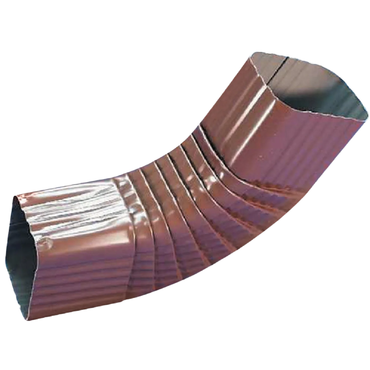 Exceptional Spectra Metals 2 in. x 3 in. Aluminum Side Downspout Elbow Brown Practical