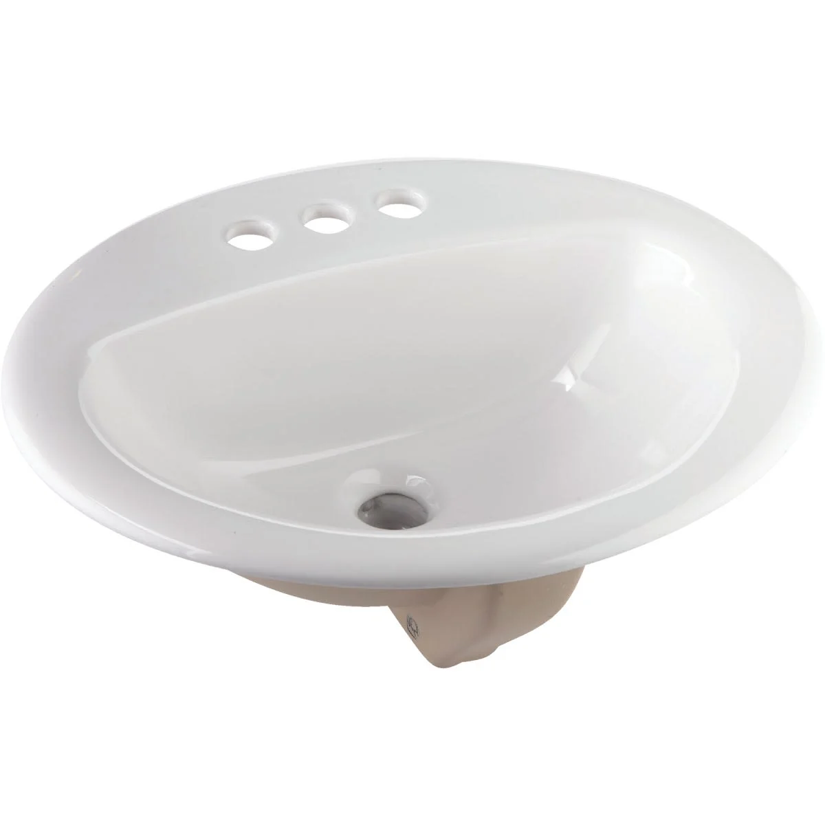 Trendy Do it White Oval Drop-In Bathroom Sink 17 in. User-Friendly