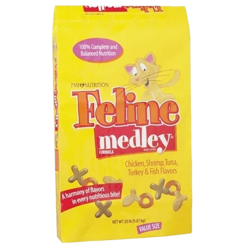 Recyclable Exclusive PMI Nutrition Feline Medley Dry Cat Food 20 lb. Crafted