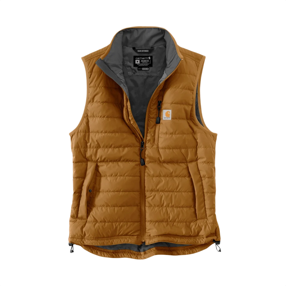 Fine Carhartt Men's XL Brown Rain Defender Insulated Vest Outstanding