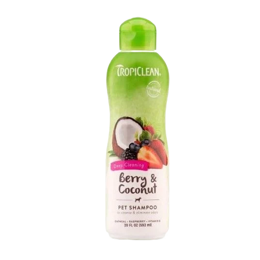 Traditional TropiClean Berry Coconut Deep Clean Pet Shampoo 20 oz. Easy-to-Use