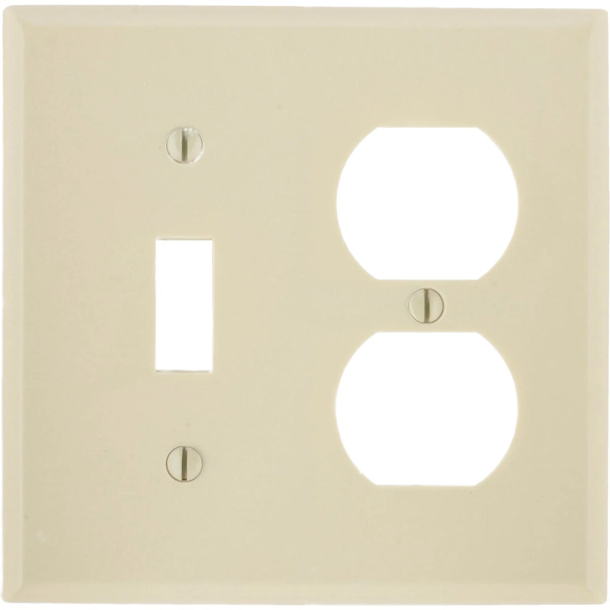 Smooth Leviton Oversized 2-Gang Ivory Combination Wall Plate Trendy