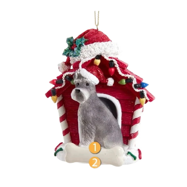 Luxury Kurt S. Adler Personalized Schnauzer with Dog House Ornament Reliable
