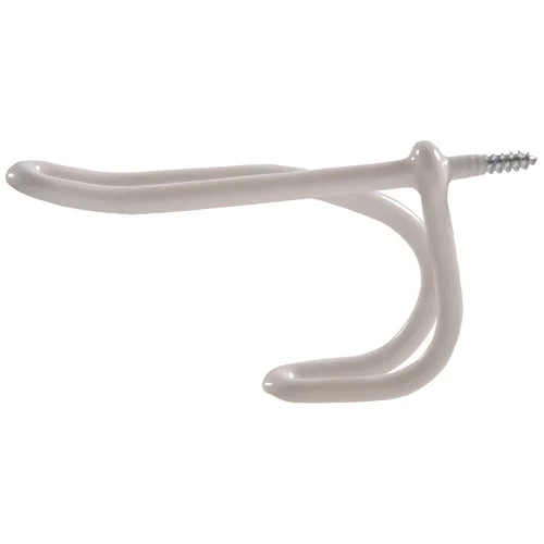 Certified Hillman Wire Coat Hat Hook White Vinyl Coated Elegant
