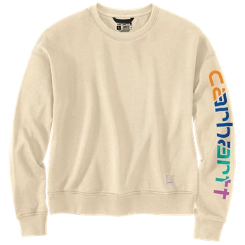 Contemporary Carhartt Women's 3XL Oat Milk TENCEL trade Fiber Sleeve Graphic Sweatshirt Certified