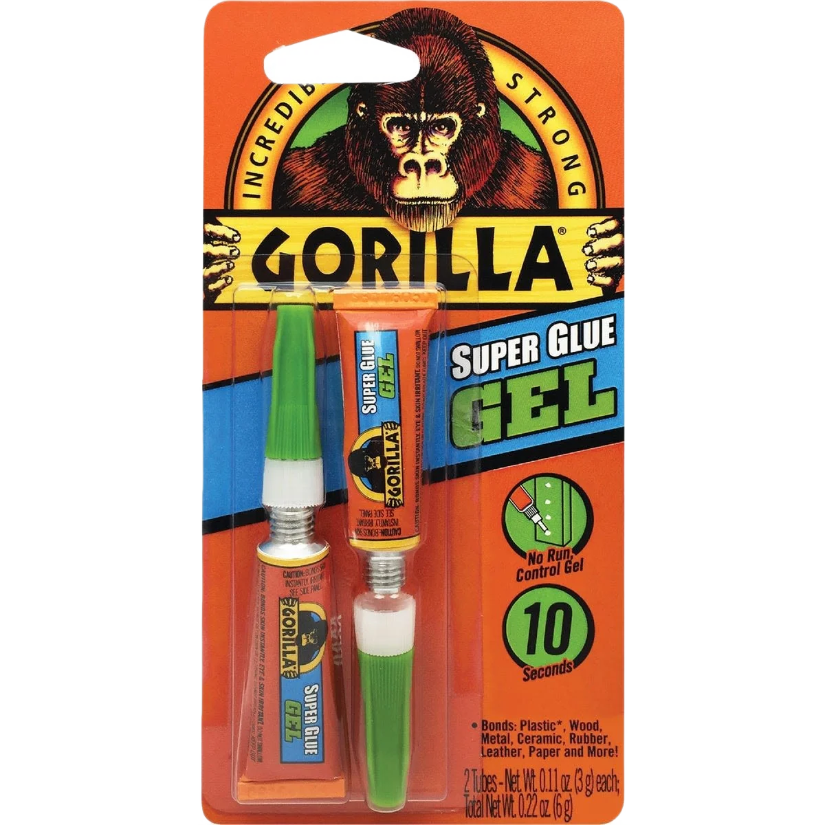 High-Quality Gorilla Super Glue Gel 0.11 oz 2-Pack Excellent