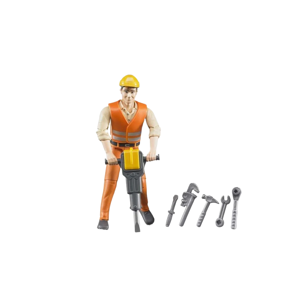 First-Class Bruder Toys Construction Worker With Accessories Smart