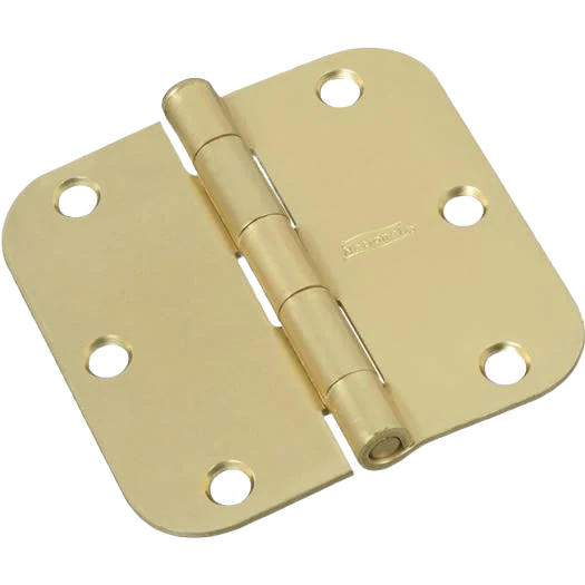 Healthy National Hardware 3-1 2 x 5 8 Radius Satin Brass Door Hinge 3-Pack Specialty