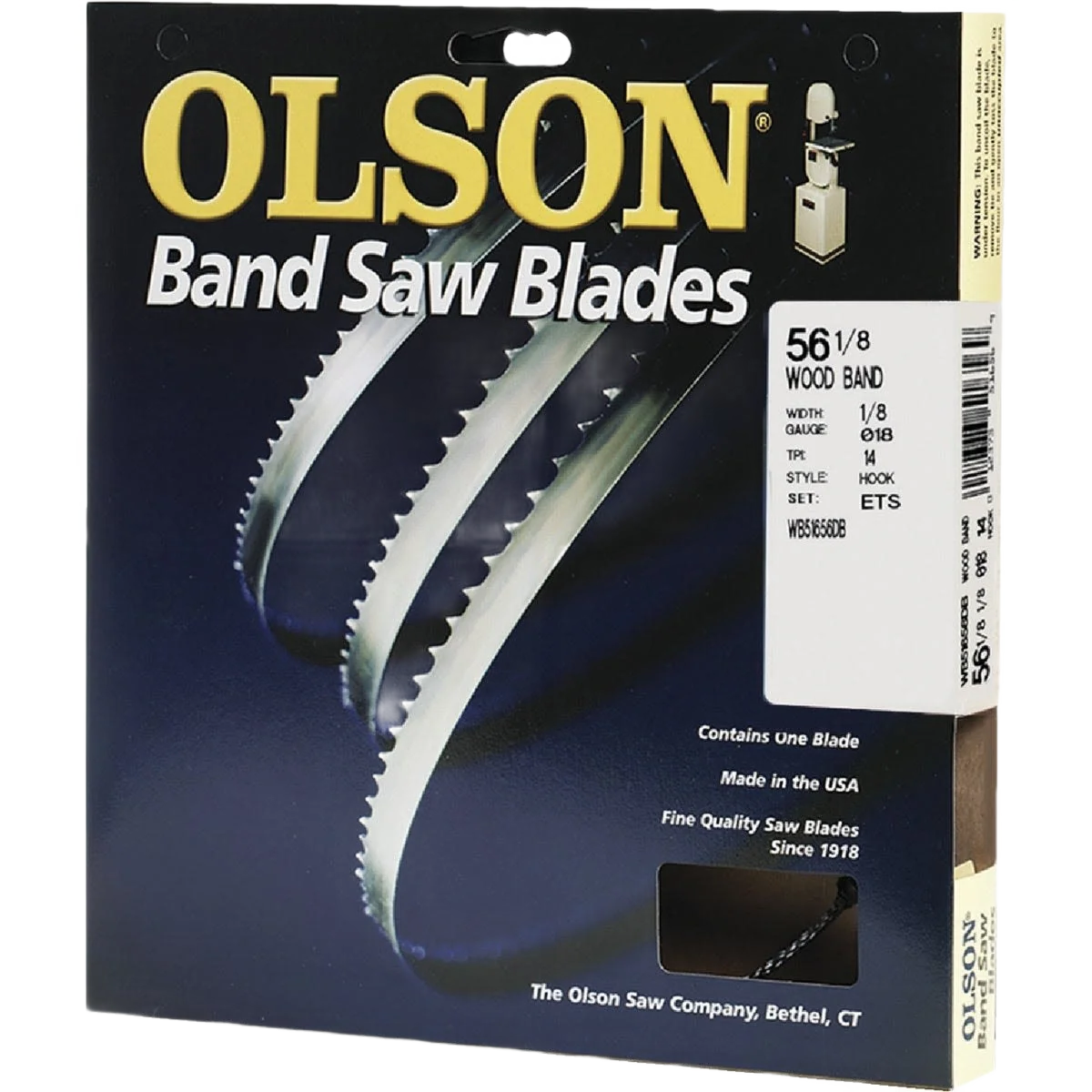Genuine Olson Band Saw Blade 56-1 8 in. x 1 8 in. x 14 TPI Certified