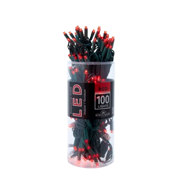 Breathable Kurt S. Adler Red LED Light Set 100 Lights Smooth