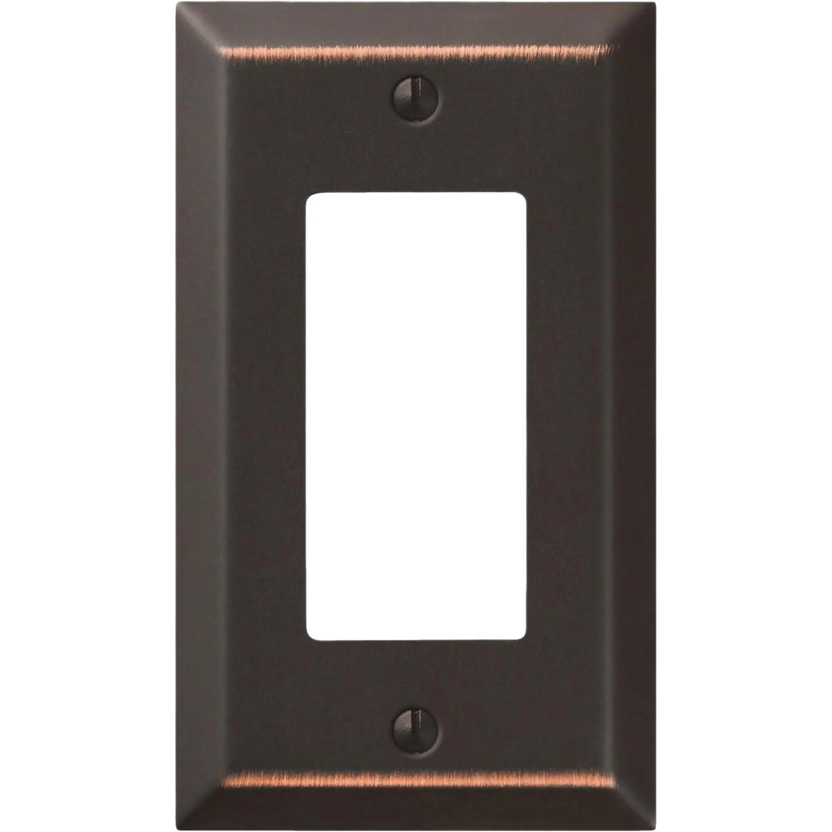 Smart Amerelle Stamped Steel 1-Gang Rocker Decorator Wall Plate Aged Bronze Specialty