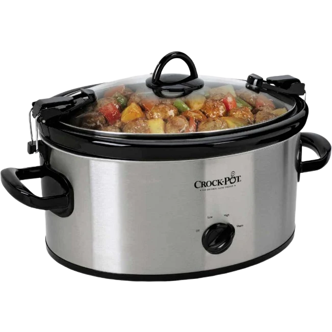 Quality Crock-Pot Stainless Steel Oval Slow Cooker 6 Quart Recyclable