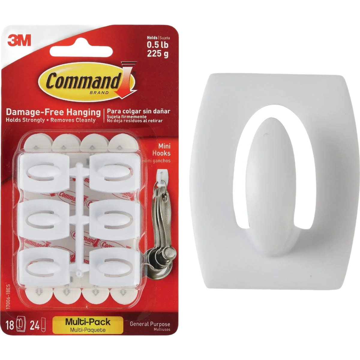 Fine Crafted 3M Command Mini Adhesive Hook 18-Pack Crafted