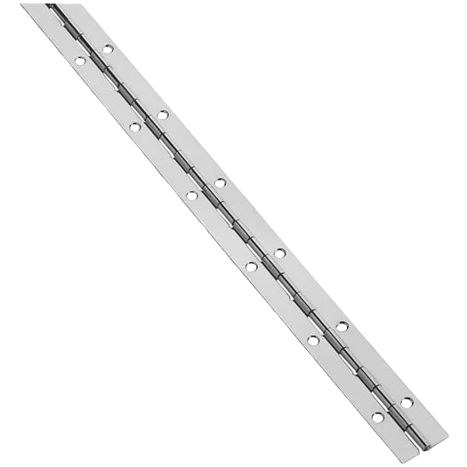 Flexible National Hardware Steel 1-1 16 x 48 Nickel Continuous Hinge High-Grade