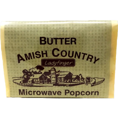 Organic Amish Country Popcorn Microwave Butter Ladyfinger Popcorn Individual Pack Fast