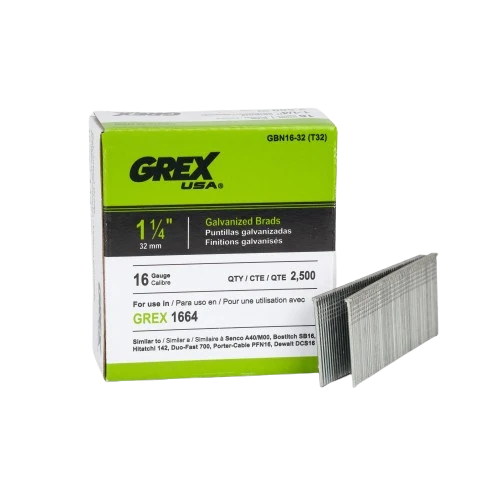Healthy Grex GBN16 16 Gauge 1-1 4 in. Galvanized Brads 2.5M Functional